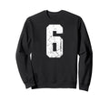 Sport Team Number 6 Sweatshirt - Minimalist Print for Adults