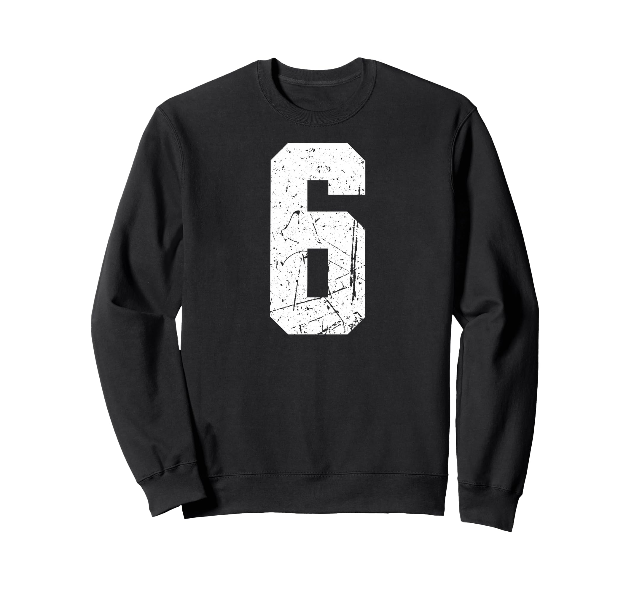 Sport Team Number 6 Sweatshirt - Minimalist Print for Adults