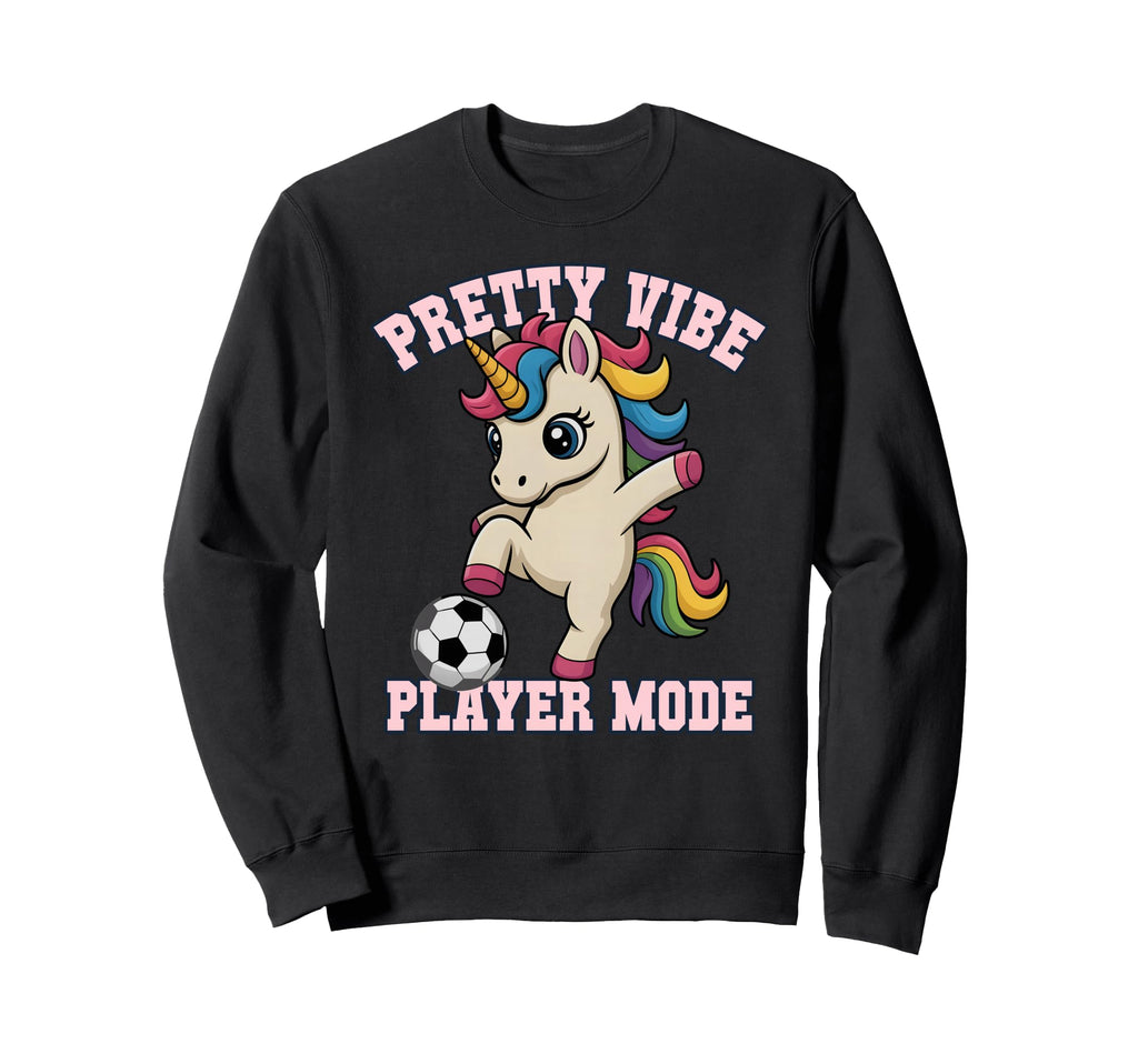 Pretty Vibe Unicorn Just Who Sweatshirt - Fun Novelty Design for Adults