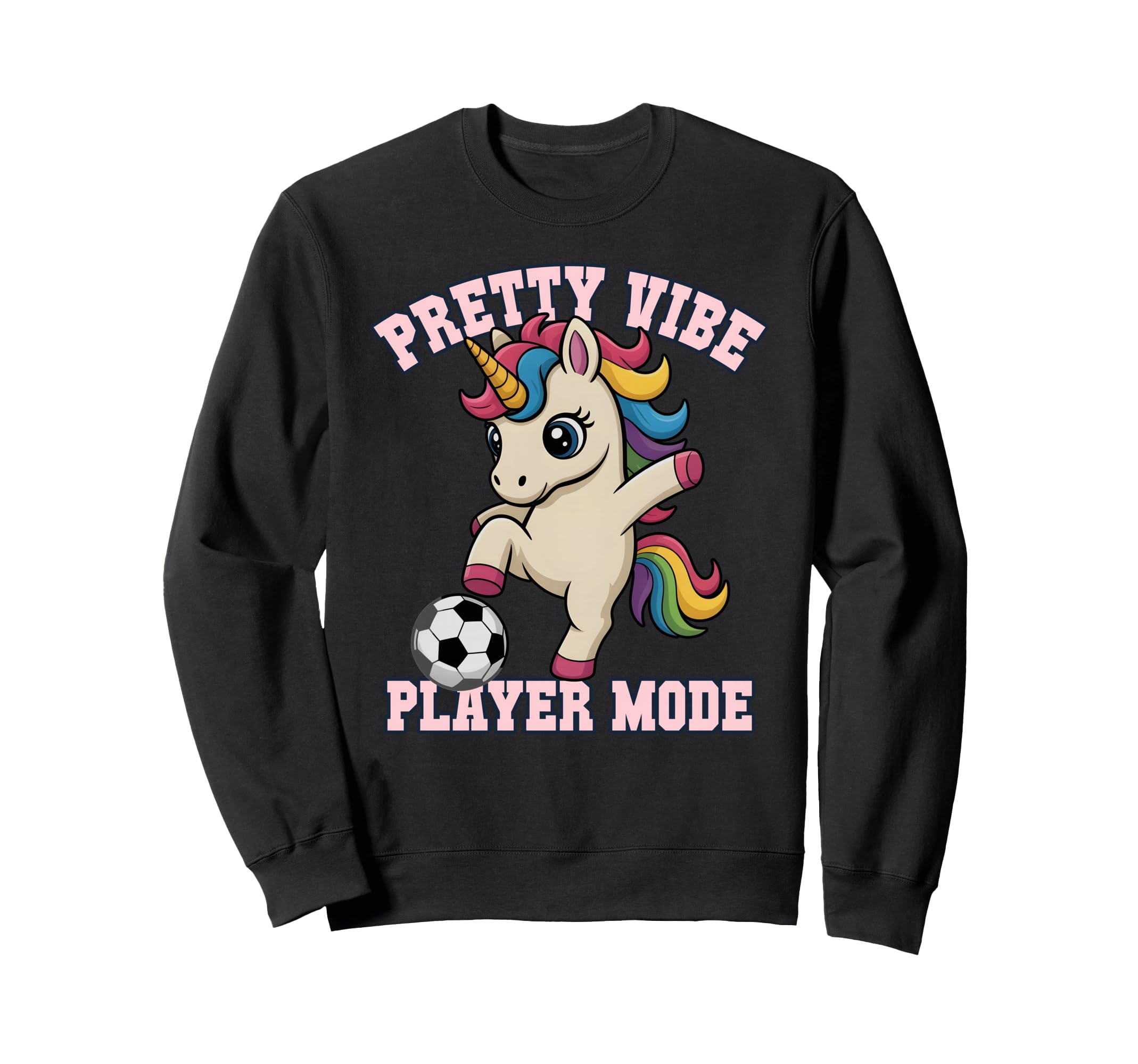 Pretty Vibe Unicorn Just Who Sweatshirt - Fun Novelty Design for Adults