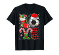 Funny Love Soccer Ball Santa Hat T-Shirt - Casual Everyday Wear Unisex