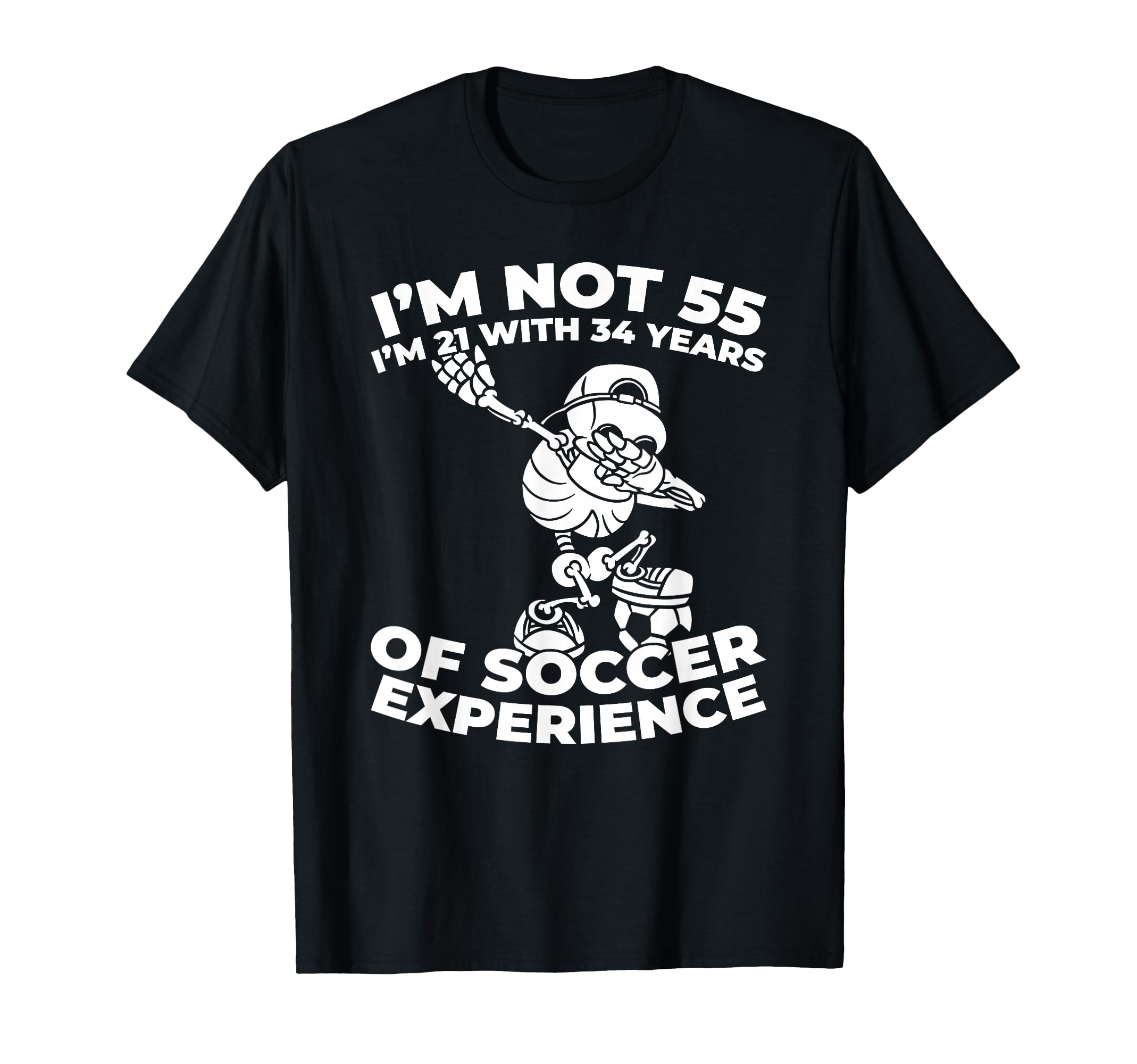 55Th Birthday Soccer Player Team Sports T-Shirt - Unique Graphic Men Women