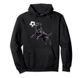 Funny Black Labrador Soccer Player Hoodie - Casual Everyday Wear Unisex