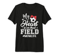 My Heart Is That Field Soccer Mom T-Shirt - Aesthetic Graphic Unisex