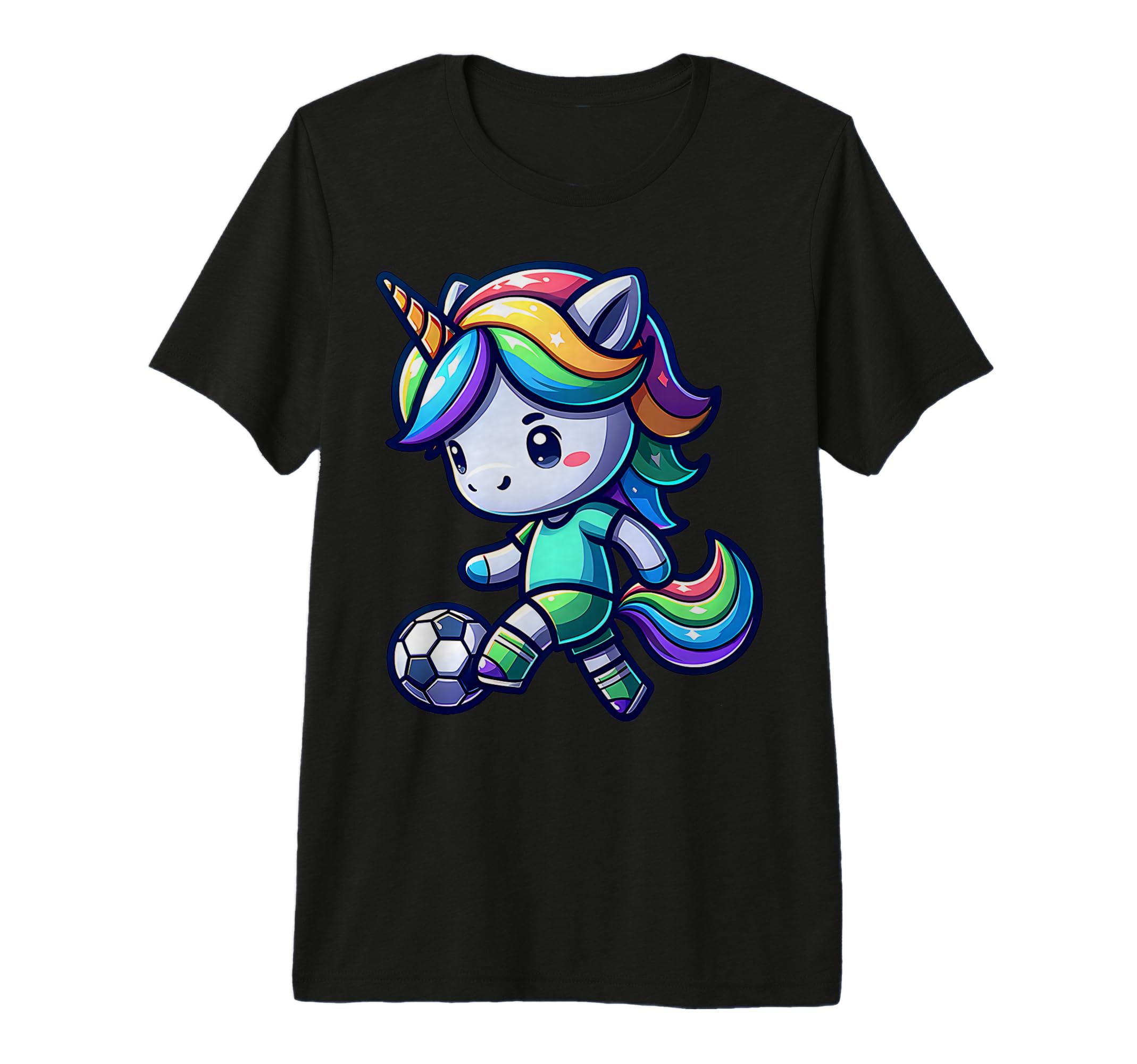 Footballer Unicorn Fans Soccer Team T-Shirt - Trendy Graphic for Adults
