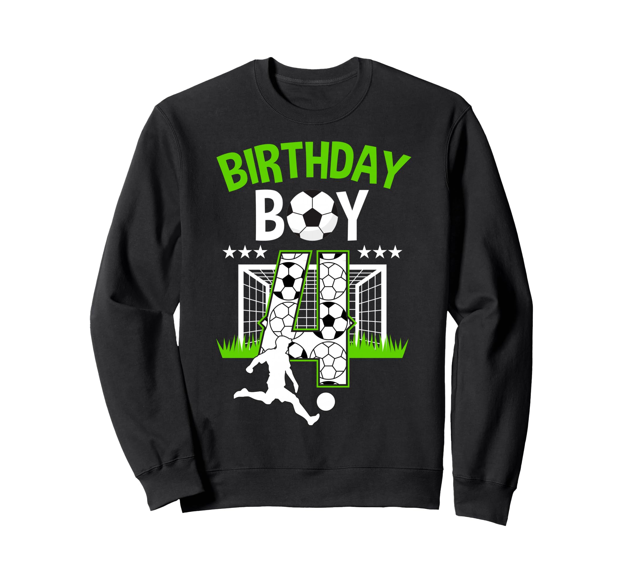 Birthday Soccer 4 Year Old Who Sweatshirt - Unique Graphic for Adults