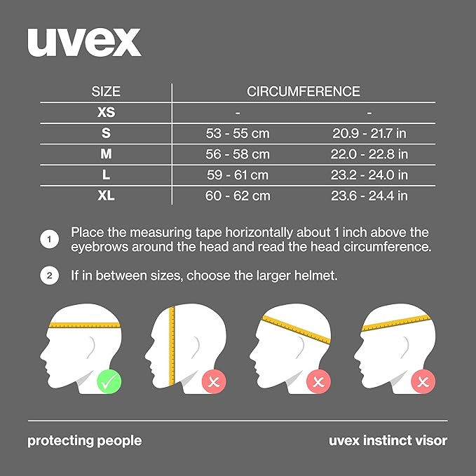 uvex Instinct Visor - Adjustable ski & Snowboard Helmet with Integrated Visor for Women & Men - White-Black Matte - Large