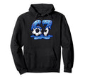 Playful Soccer Fan Dripping Number 67 Hoodie - Fun Novelty Design Unisex