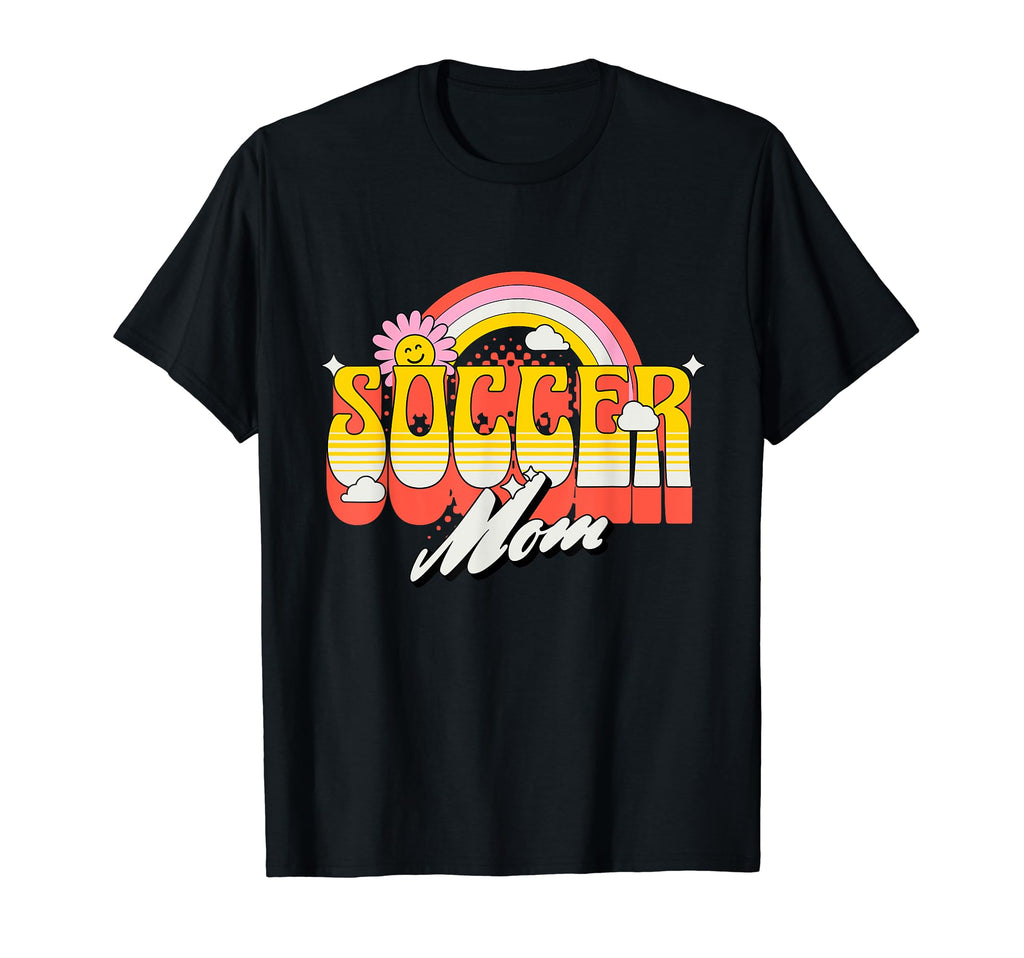 Soccer Mom Groovy Soccer Fan T-Shirt - Graphic Print Men Women