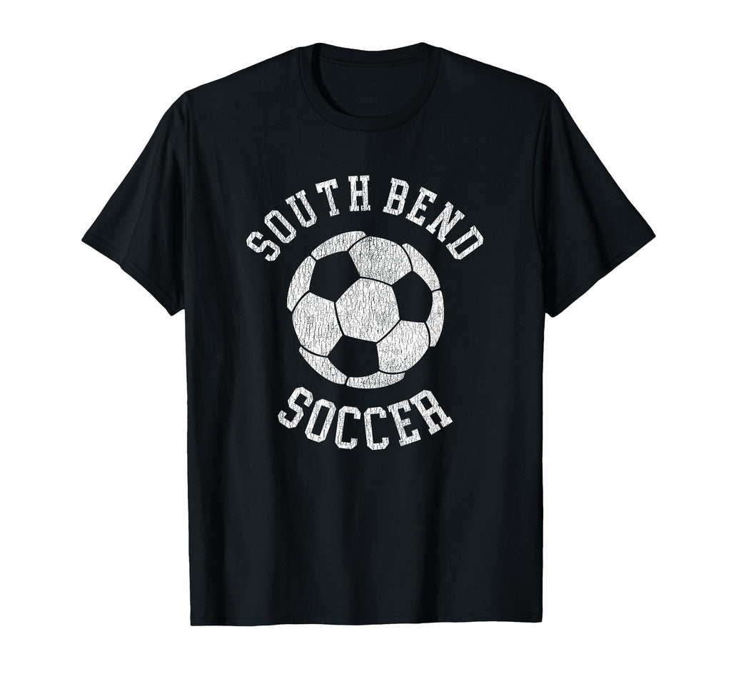 South Bend Soccer Distressed 90S T-Shirt - Custom Art Print for Adults