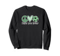Peace Love Soccer Shirts Green Soccer Sweatshirt - Minimalist Print Unisex