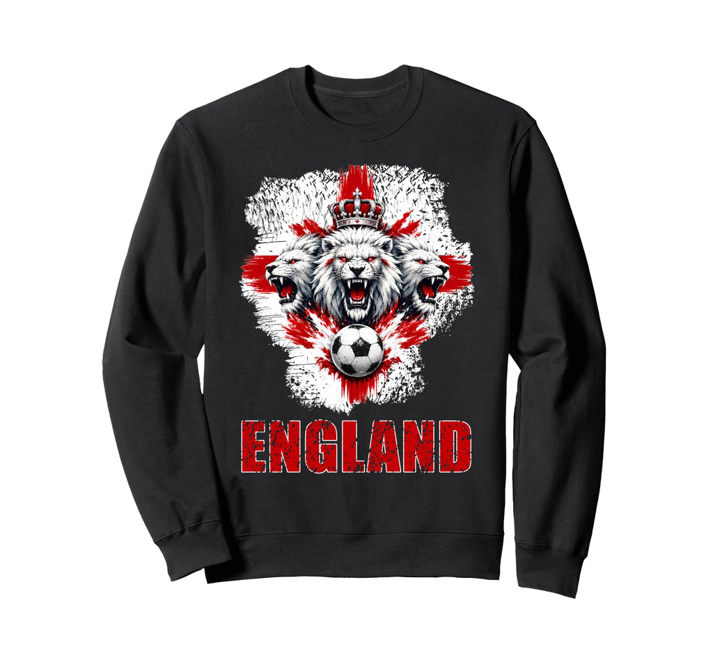 England Football Lion Soccer Fan Artwork Sweatshirt - Trendy Graphic Unisex