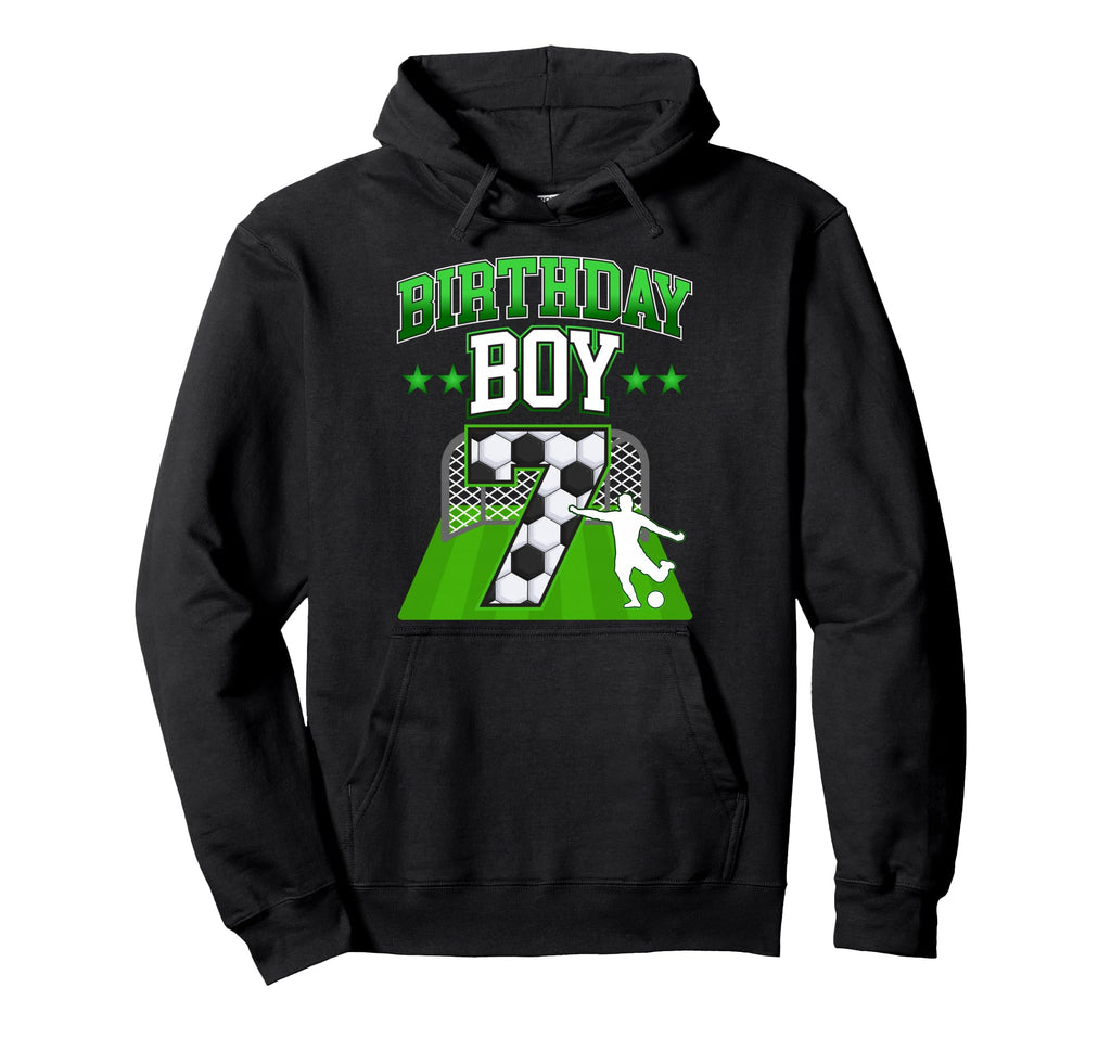 Soccer Themed Birthday Outfit 7 Year Hoodie - Unique Graphic for Adults