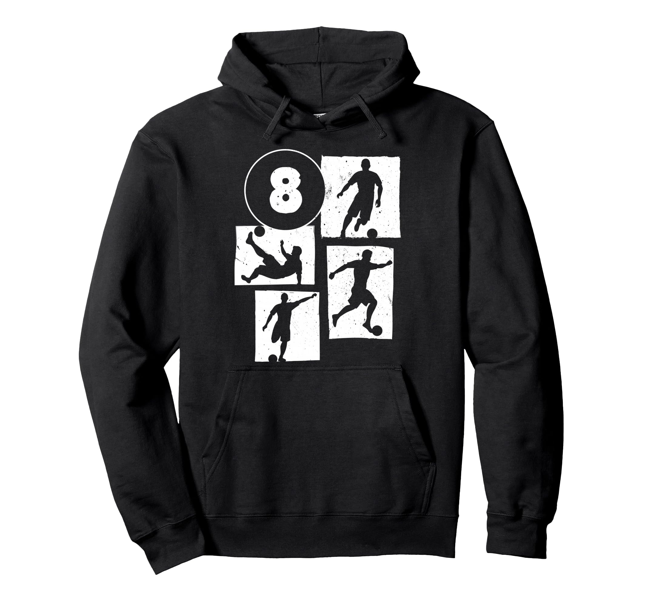 8Th Birthday Soccer Player Football 8 Hoodie - Aesthetic Graphic Unisex
