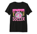 Girly Soccer Coquette Bow Ice Cream Drip T-Shirt - Custom Art Print Unisex