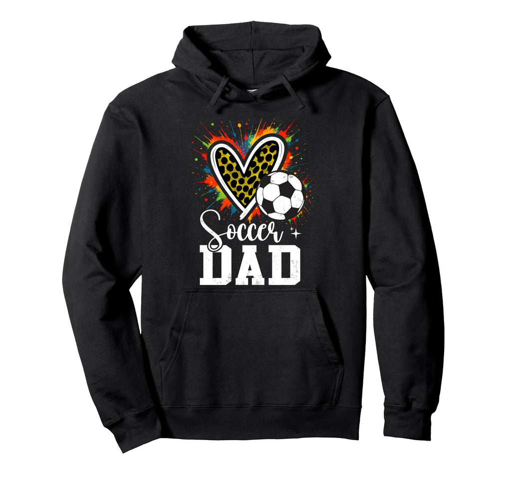 Soccer Dad Leopard Heart Colorful Hoodie - Aesthetic Graphic Men Women