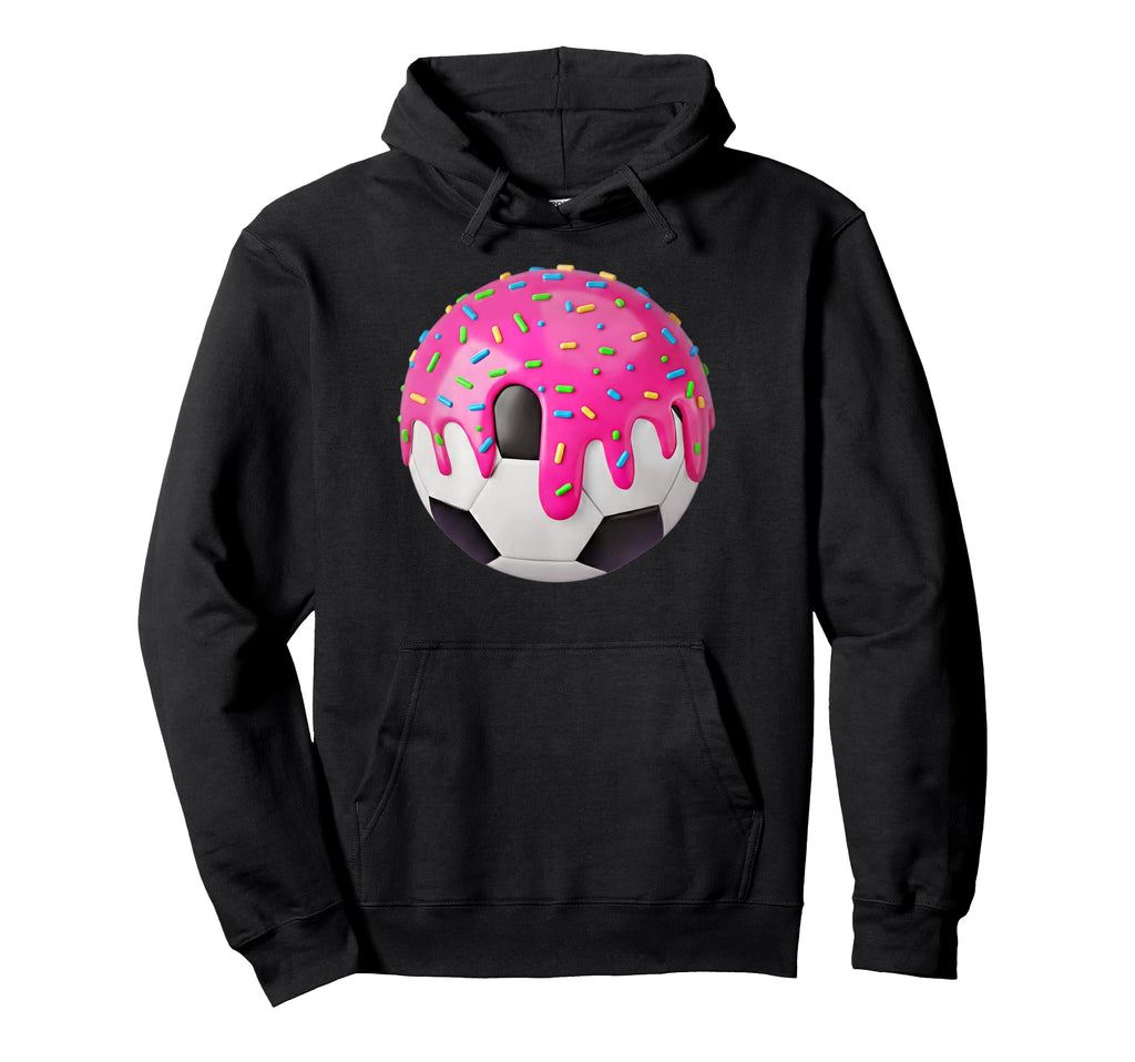 Funny Soccer Ice Cream Drip Sprinkles Hoodie - Novelty Apparel Unisex