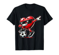 Dabbing Heart Dab Valentines Soccer T-Shirt - Aesthetic Graphic for Adults