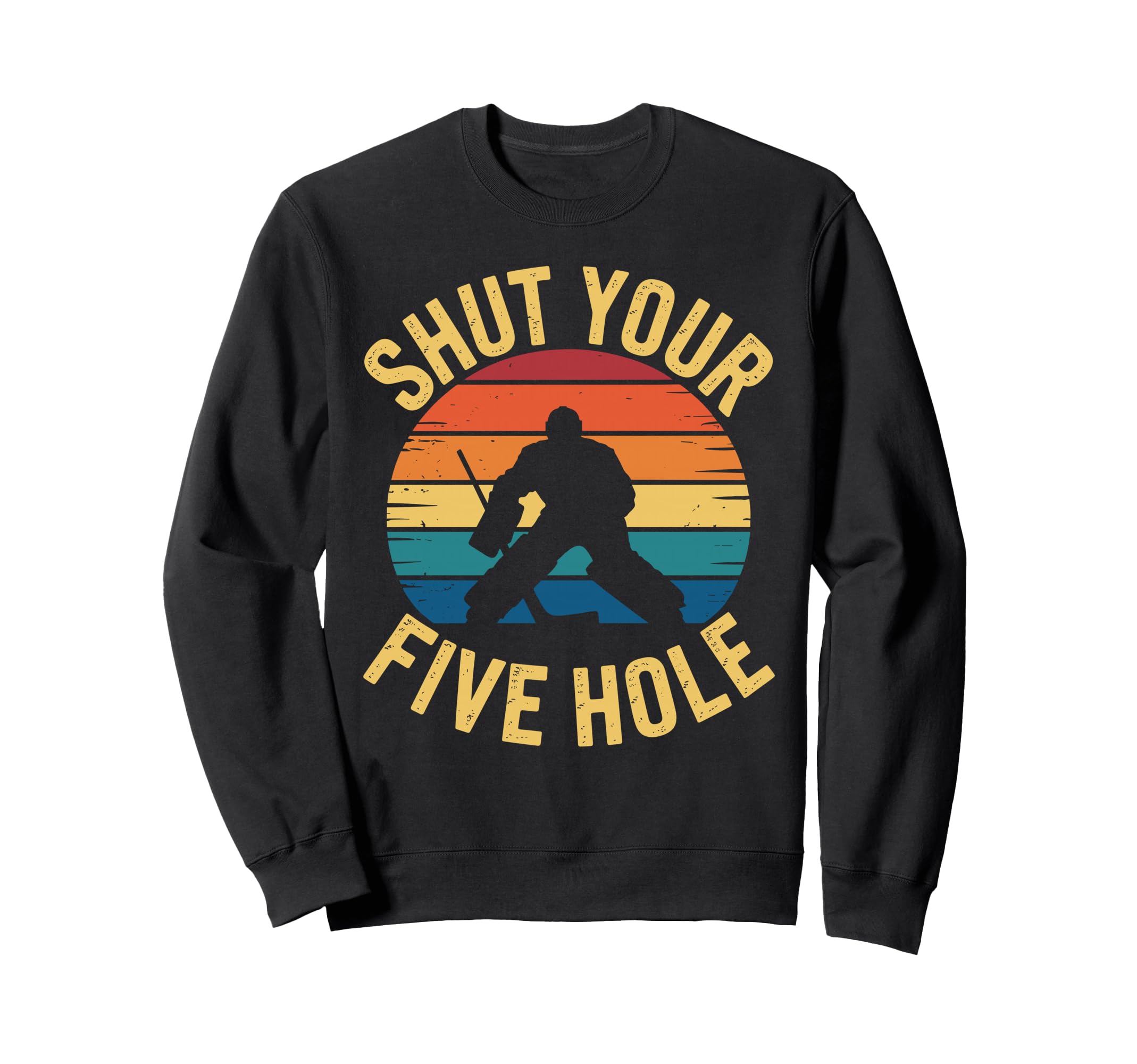 Funny Ice Hockey Goalie Art Ice Sweatshirt - Streetwear Style Unisex