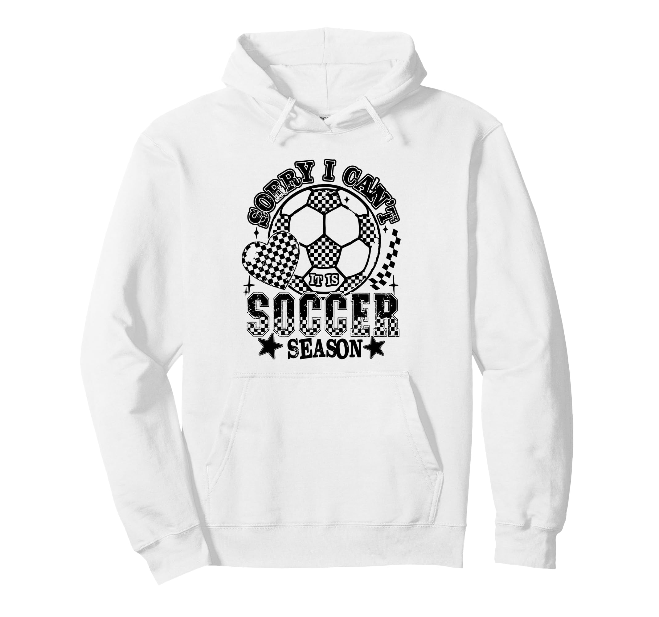 Sorry I Cant Its Soccer Season Hoodie - Minimalist Print for Adults