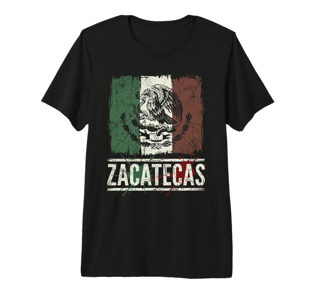 Zacatecas Mexico Distressed Flag T-Shirt - Casual Everyday Wear Unisex
