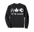 Tis Season Bear Paw Maple Leaf Sweatshirt - Novelty Apparel for Adults