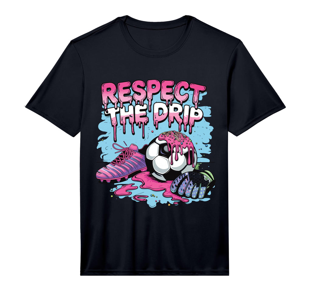 Soccer Drip Ice Cream Respect Drip T-Shirt - Fun Novelty Design Unisex