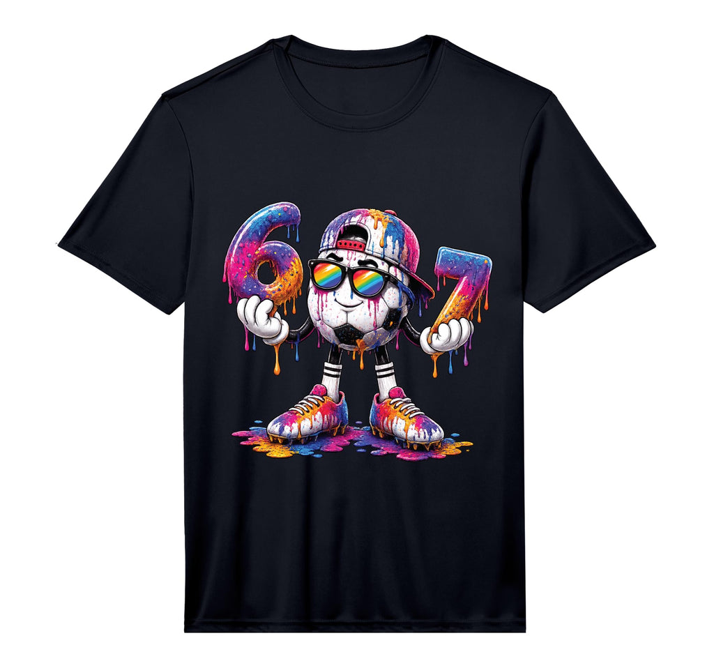 Soccer 67 Ice Cream Drip Funny Six T-Shirt - Custom Art Print Men Women