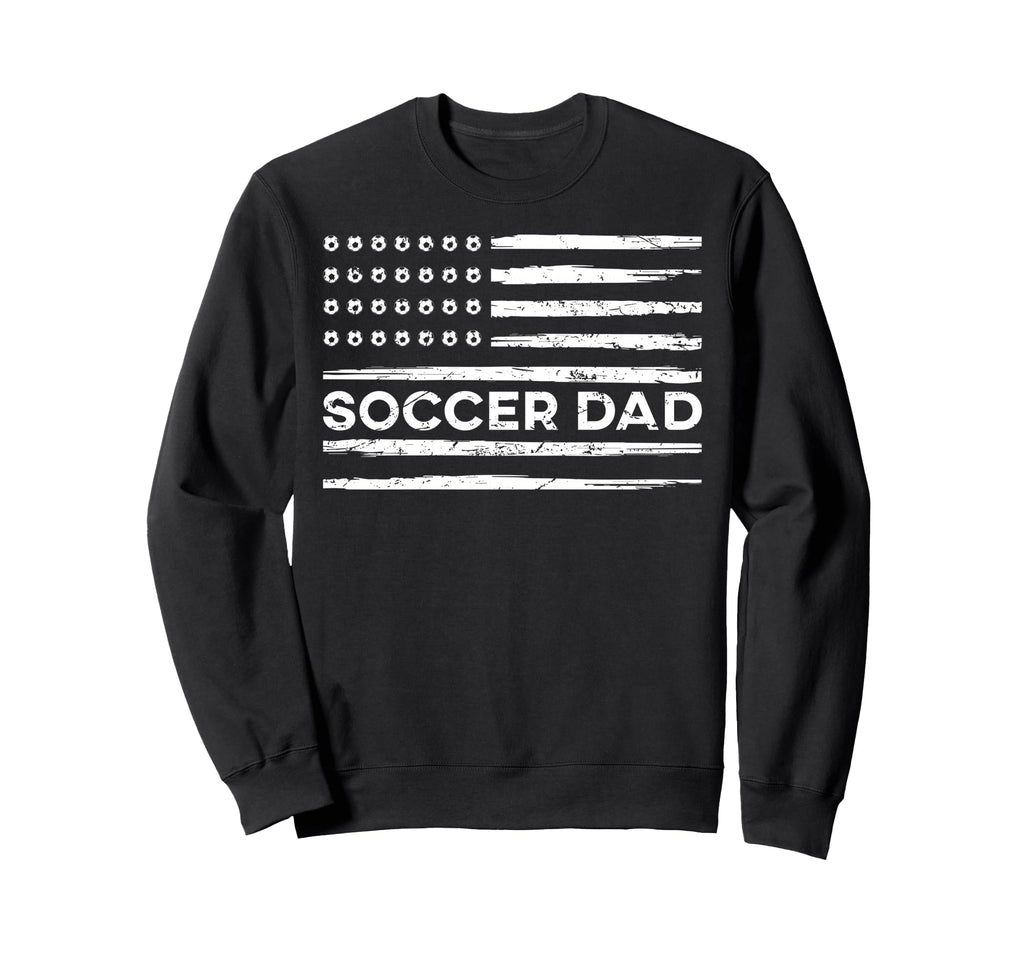 Soccer Dad Usa Flag Distressed Sweatshirt - Streetwear Style Unisex