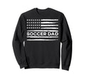 Soccer Dad Usa Flag Distressed Sweatshirt - Streetwear Style Unisex