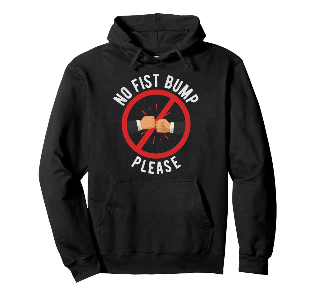 No Fist Bumps Please Funny Baseball Hoodie - Minimalist Print for Adults