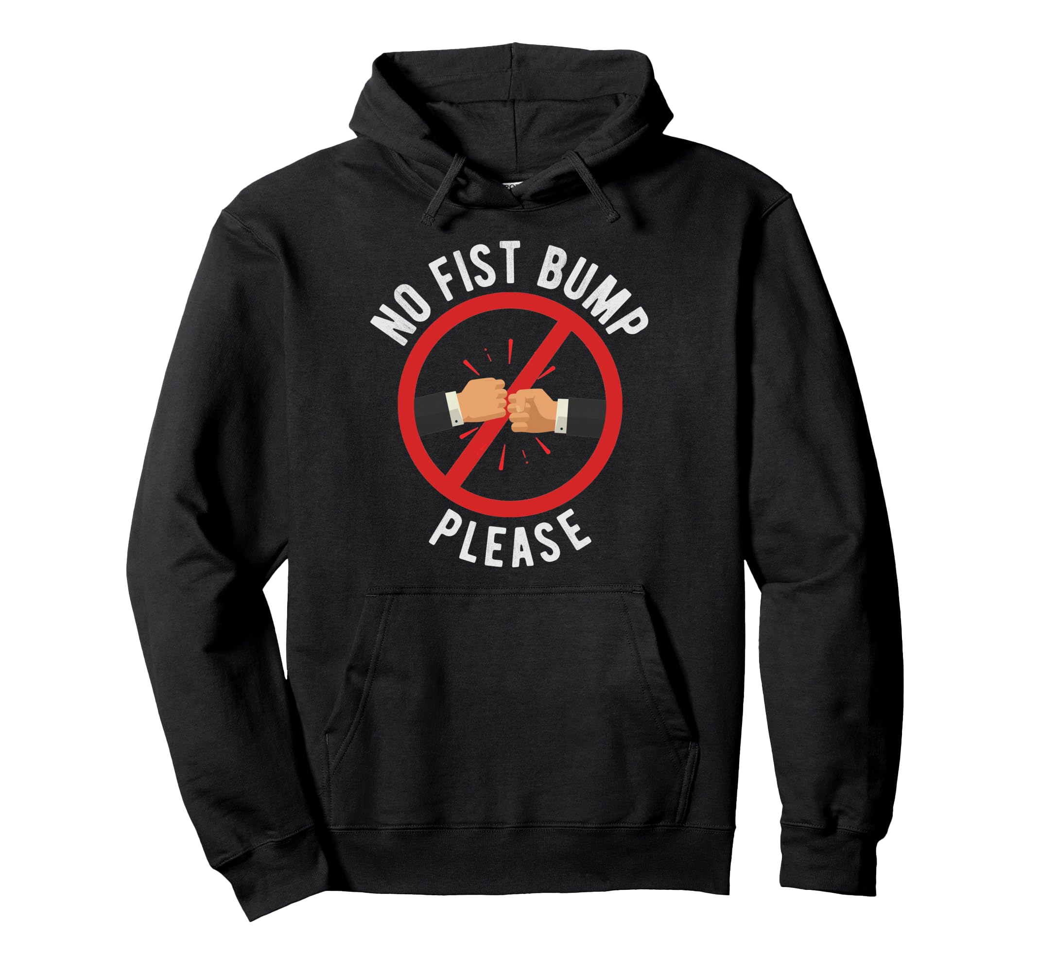 No Fist Bumps Please Funny Baseball Hoodie - Minimalist Print for Adults