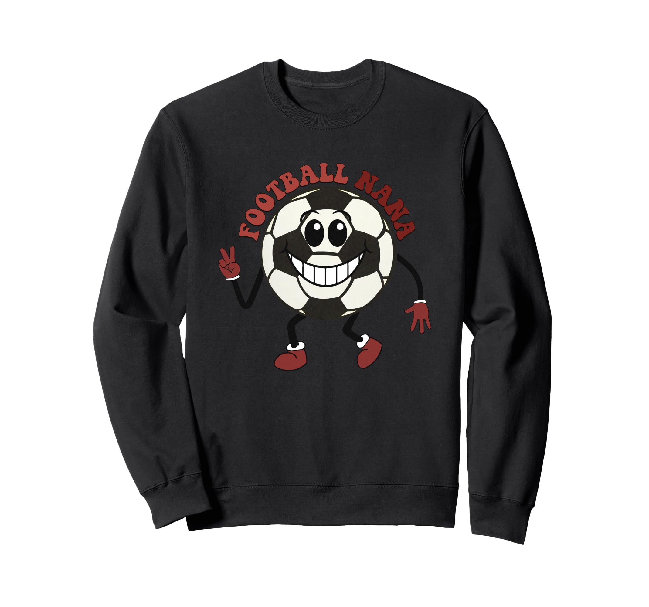 Football Nana Soccer Ball Cartoon Sweatshirt - Minimalist Print Unisex