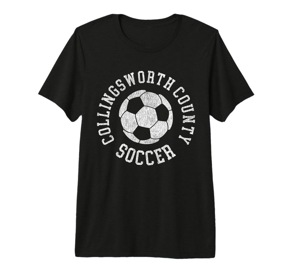 Collingsworth County Soccer Distressed 90S T-Shirt - Graphic Print Unisex