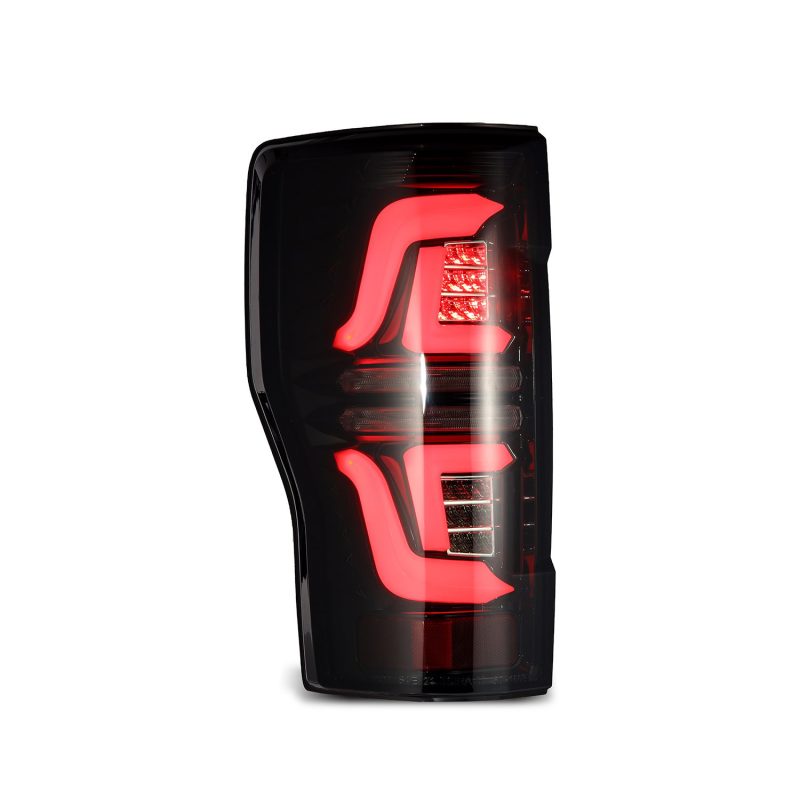 AlphaRex 17-19 Ford F250 Super Duty PRO-Series LED Tail Lights Jet Black (w/o Blind Spot Sensor) 657010 *Discontinued