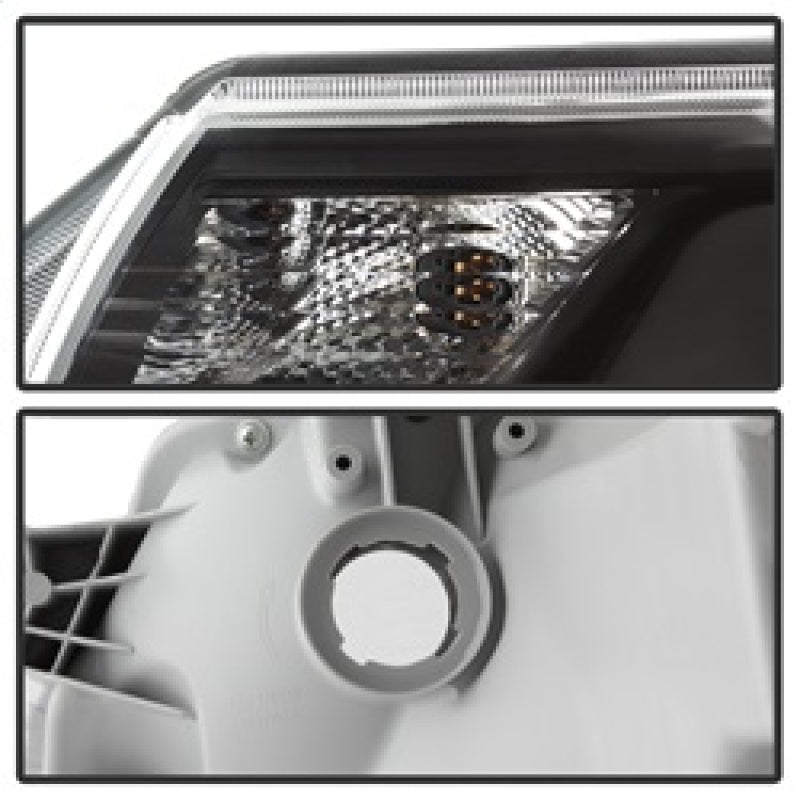 SPYDER xTune Toyota Tacoma 12-15 Headlights - Light Bar DRL - Black PRO-JH-TTA12-LBDRL-BK 9037542