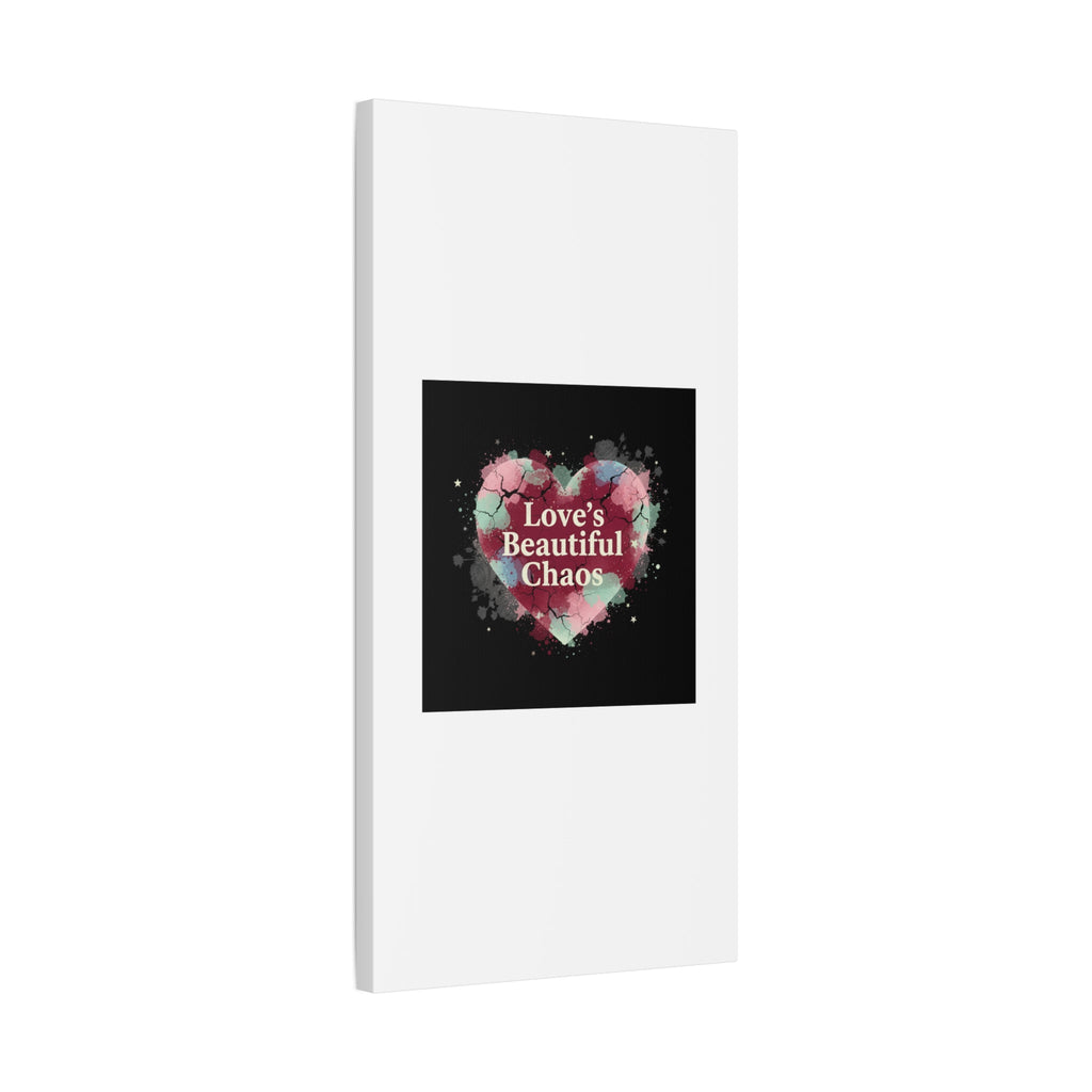 Love's Beautiful Chaos Canvas Print | Soft Grunge Hearts, Distressed Heart Art