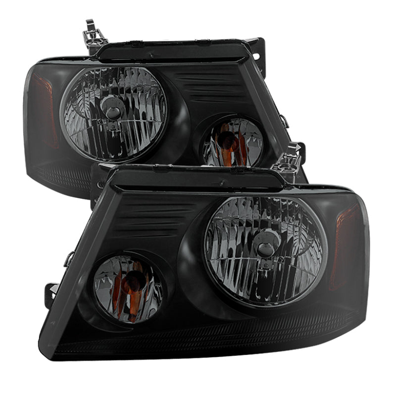SPYDER Xtune Ford F150 04-08 Amber Crystal Headlights Black Smoked HD-JH-FF15004-AM-BSM 9030338