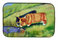 Corgi Dish Drying Mat Absorbent Dish Drying Mat Pad for Kitchen Counter Dish Drainer Mat for Countertop, 14 x 21", Multicolor