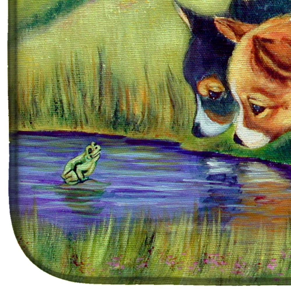 Corgi Dish Drying Mat Absorbent Dish Drying Mat Pad for Kitchen Counter Dish Drainer Mat for Countertop, 14 x 21", Multicolor