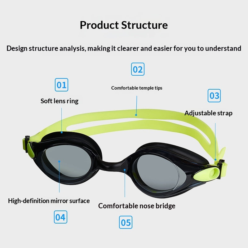 Wow, Swimming Goggles For Adults, Anti-Fog, Professional Training Swimming Goggles, Electroplated Waterproof High-Definition Silicone Glasses, Anti-Fog Upgrade