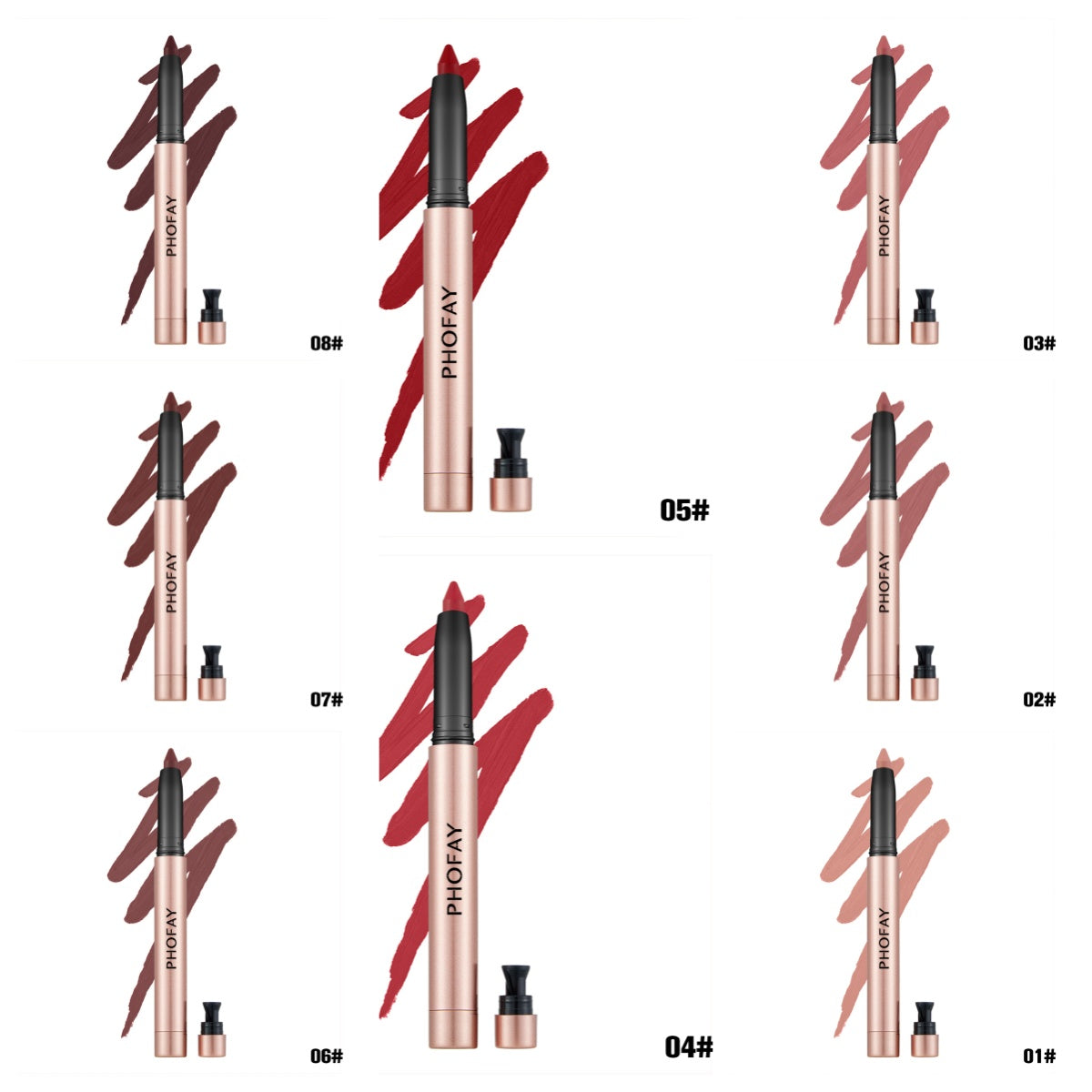 PHOFAY MATTE LIP LINER LIPSTICK PEN