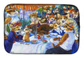 Corgi Boating Party Dish Drying Mat Absorbent Dish Drying Mat Pad for Kitchen Counter Dish Drainer Mat for Countertop, 14 x 21", Multicolor