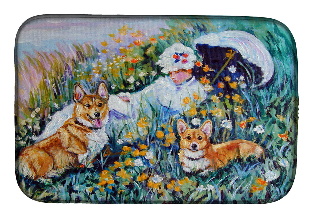 Corgi Classics Dish Drying Mat Absorbent Dish Drying Mat Pad for Kitchen Counter Dish Drainer Mat for Countertop, 14 x 21", Multicolor