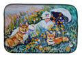 Corgi Classics Dish Drying Mat Absorbent Dish Drying Mat Pad for Kitchen Counter Dish Drainer Mat for Countertop, 14 x 21", Multicolor