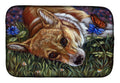 Corgi Pastel Butterfly Dish Drying Mat Absorbent Dish Drying Mat Pad for Kitchen Counter Dish Drainer Mat for Countertop, 14 x 21", Multicolor
