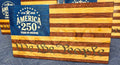 America's 250th Anniversary Handcrafted Wooden Desktop Flag – Made by U.S. Veterans