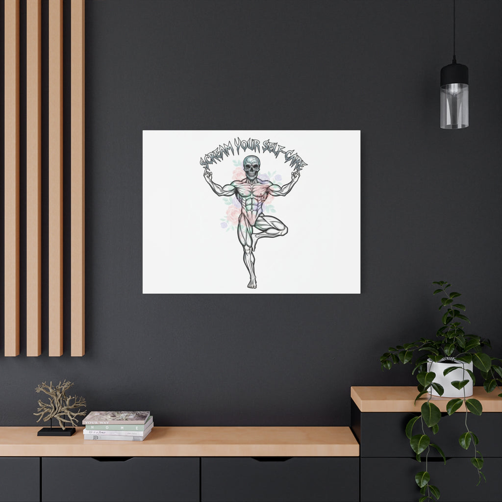 Scream Your Self-Care Canvas | Heavy Metal Wellness, Gothic Wellness Quote