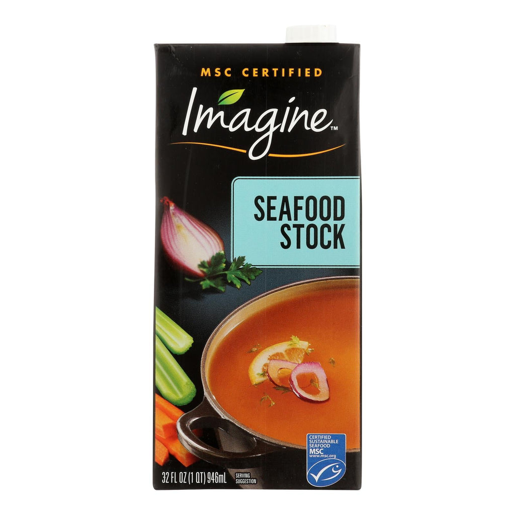 Imagine Foods Organic Seafood Broth, 32 Fl. Oz., Pack of 6