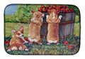 Apple Helper Corgis Dish Drying Mat Absorbent Dish Drying Mat Pad for Kitchen Counter Dish Drainer Mat for Countertop, 14 x 21", Multicolor